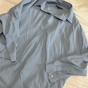 French Connection Light Blue Striped Blouse